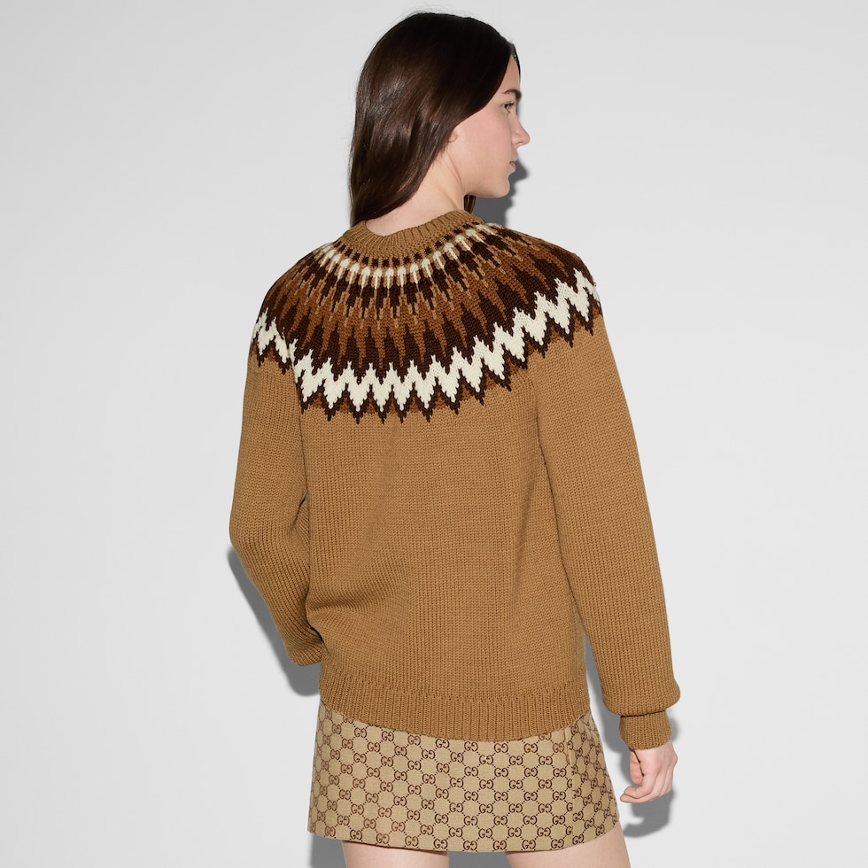 Norwegian wool jacquard sweater