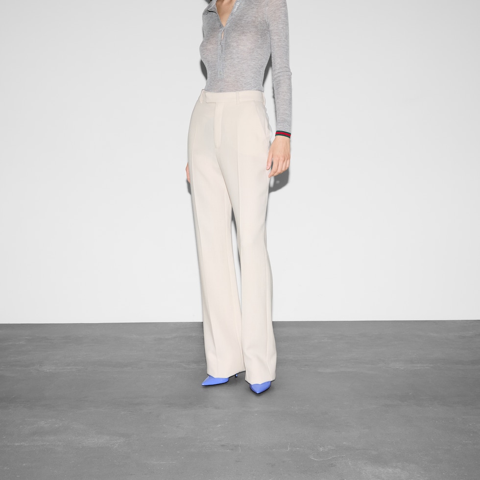Wool crêpe pant