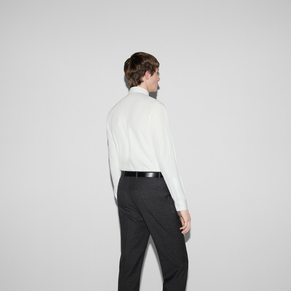 Cotton poplin shirt with Gucci logo