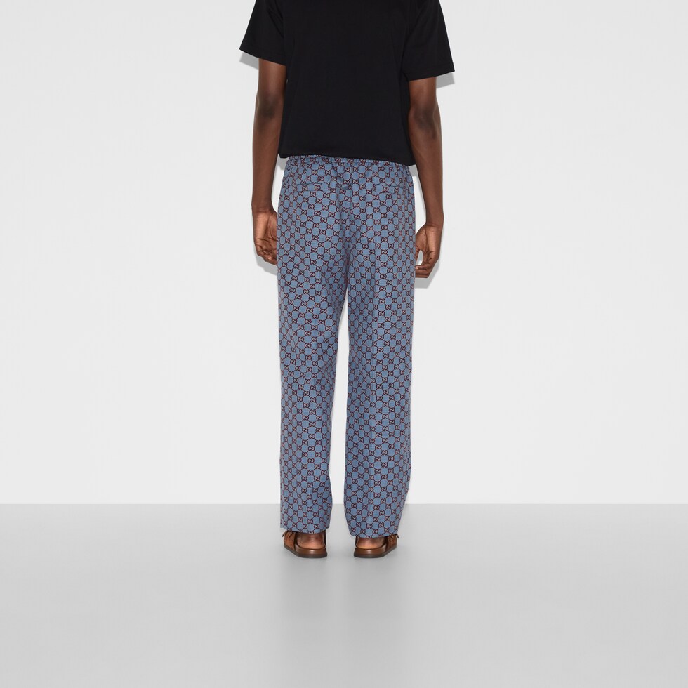 GG pied-de-poule wool leisure pants