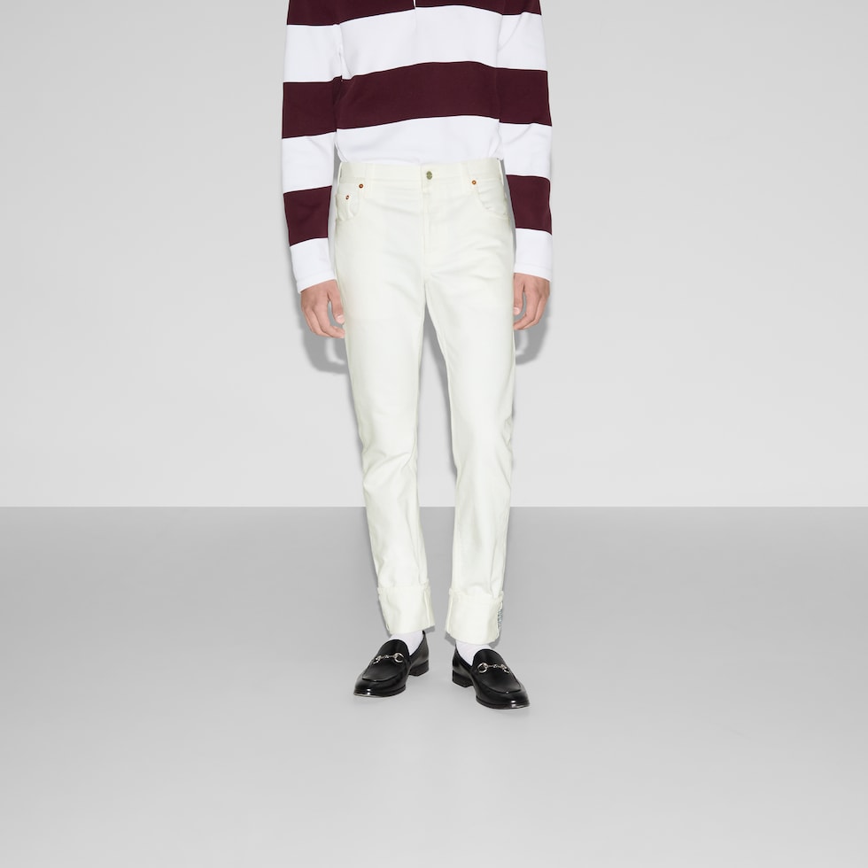 Tapered fit denim pants
