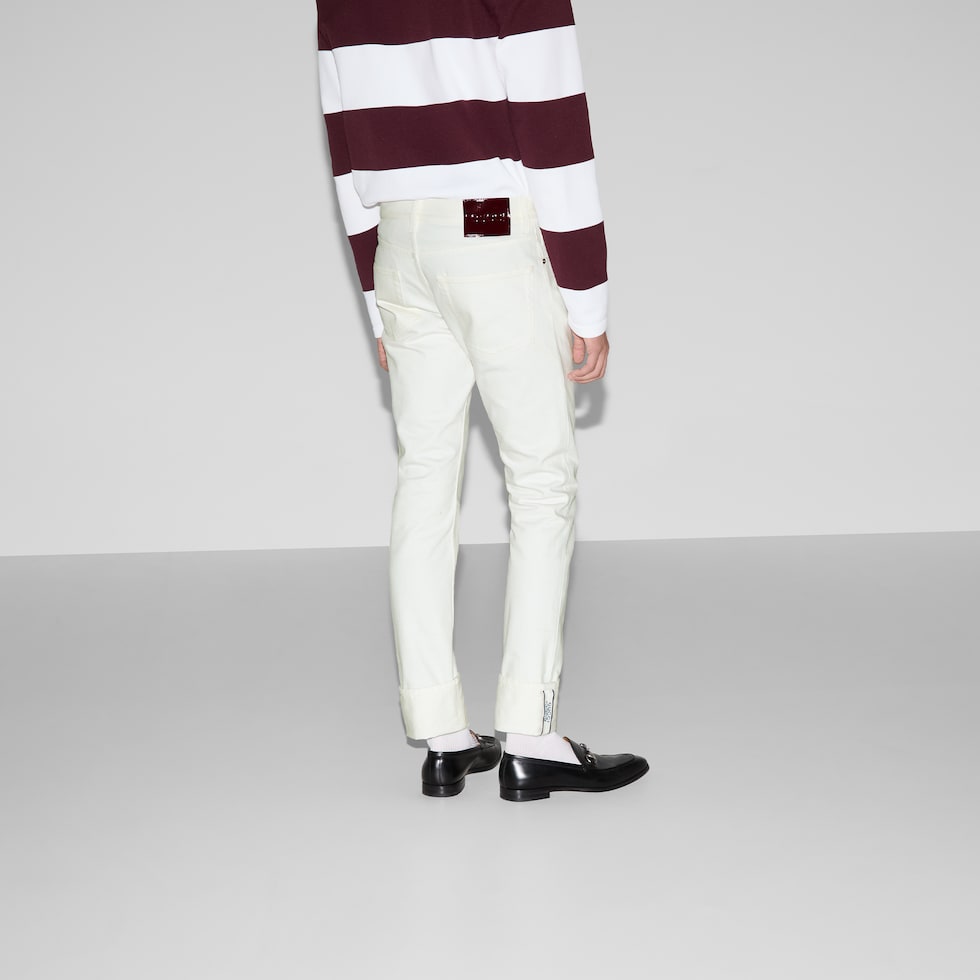 Tapered fit denim pants