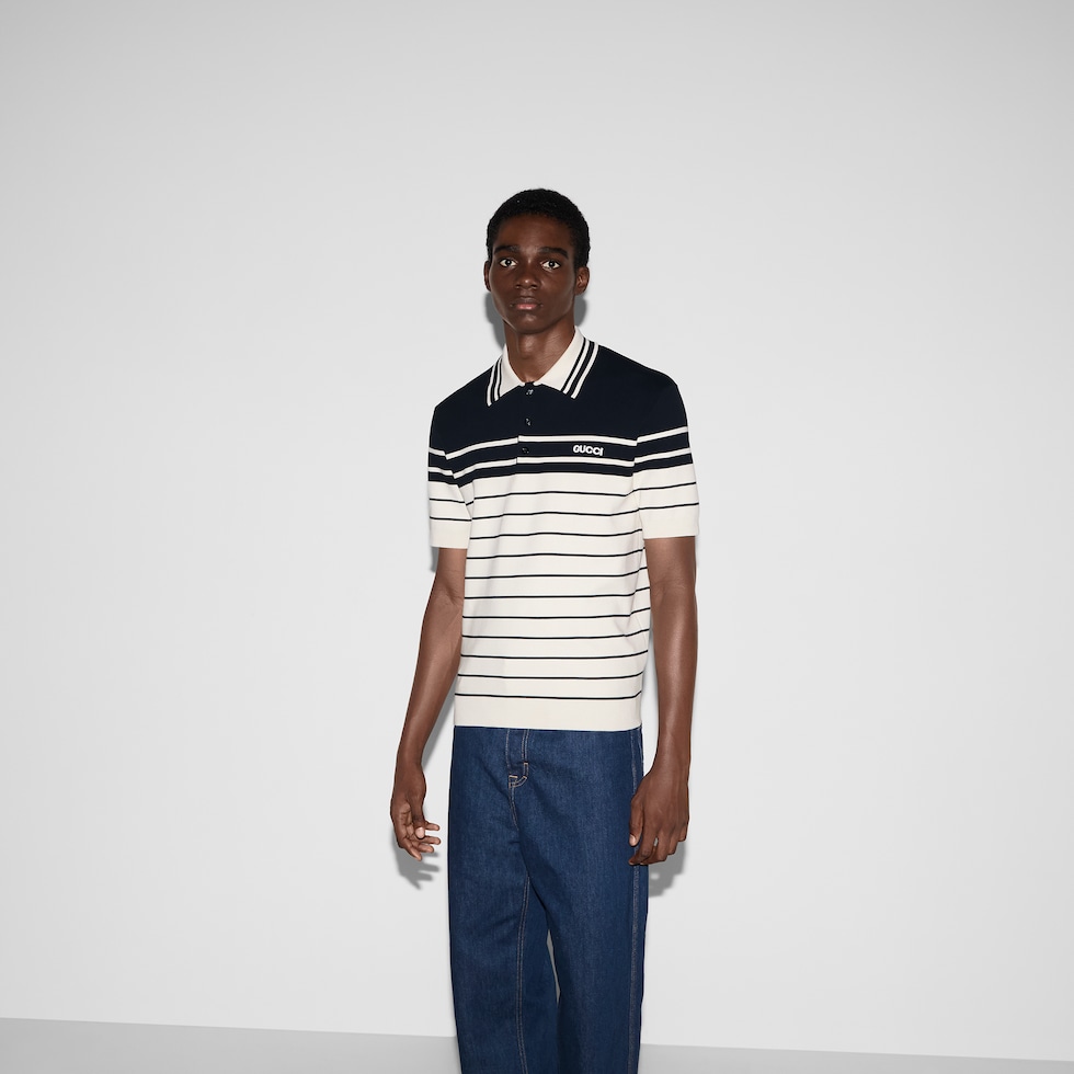 Cotton polo shirt with embroidery