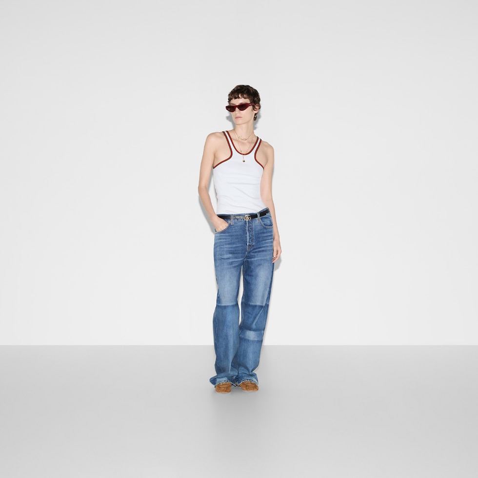 เสื้อ Cotton tank top with Web