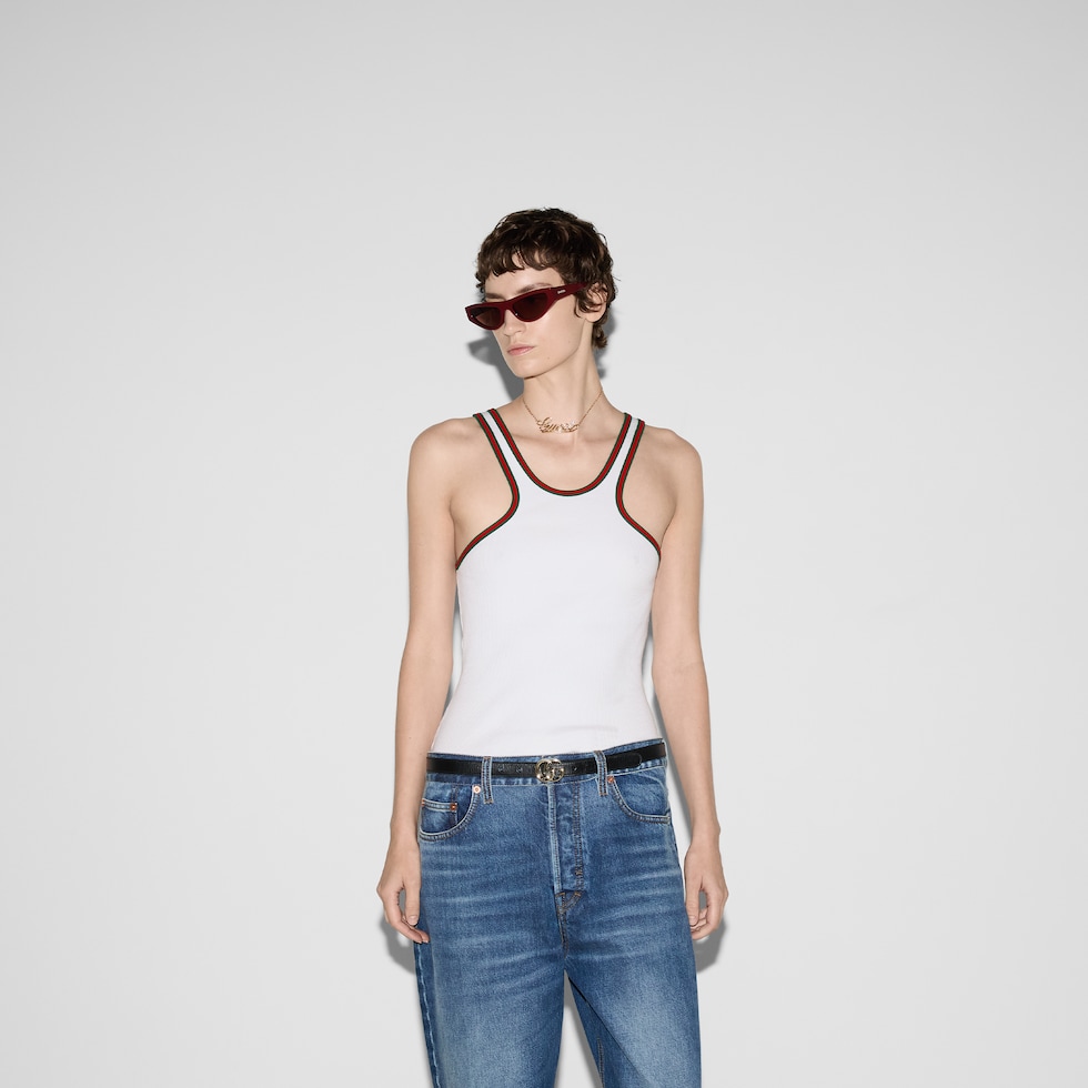 เสื้อ Cotton tank top with Web