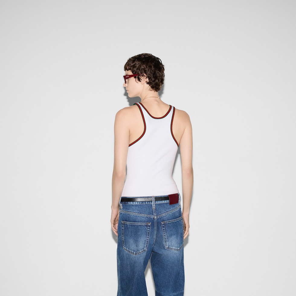 เสื้อ Cotton tank top with Web