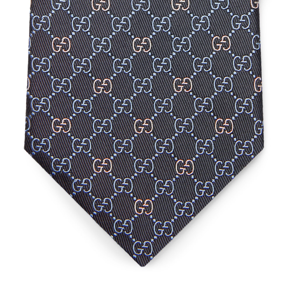 GG silk jacquard tie