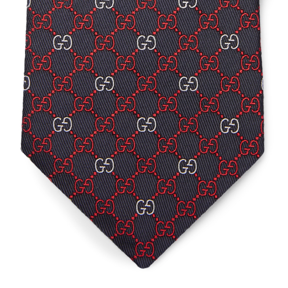 GG silk jacquard tie