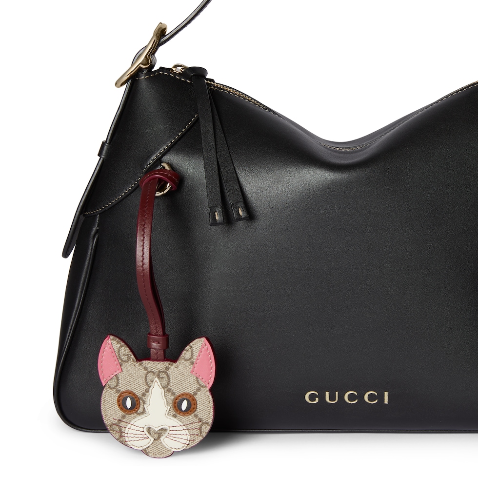 Cat-shaped bag charm