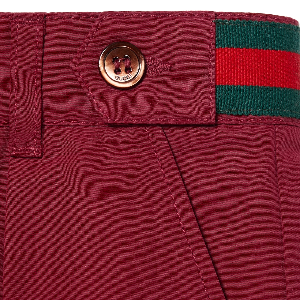 Short infantil de popelina de algodón