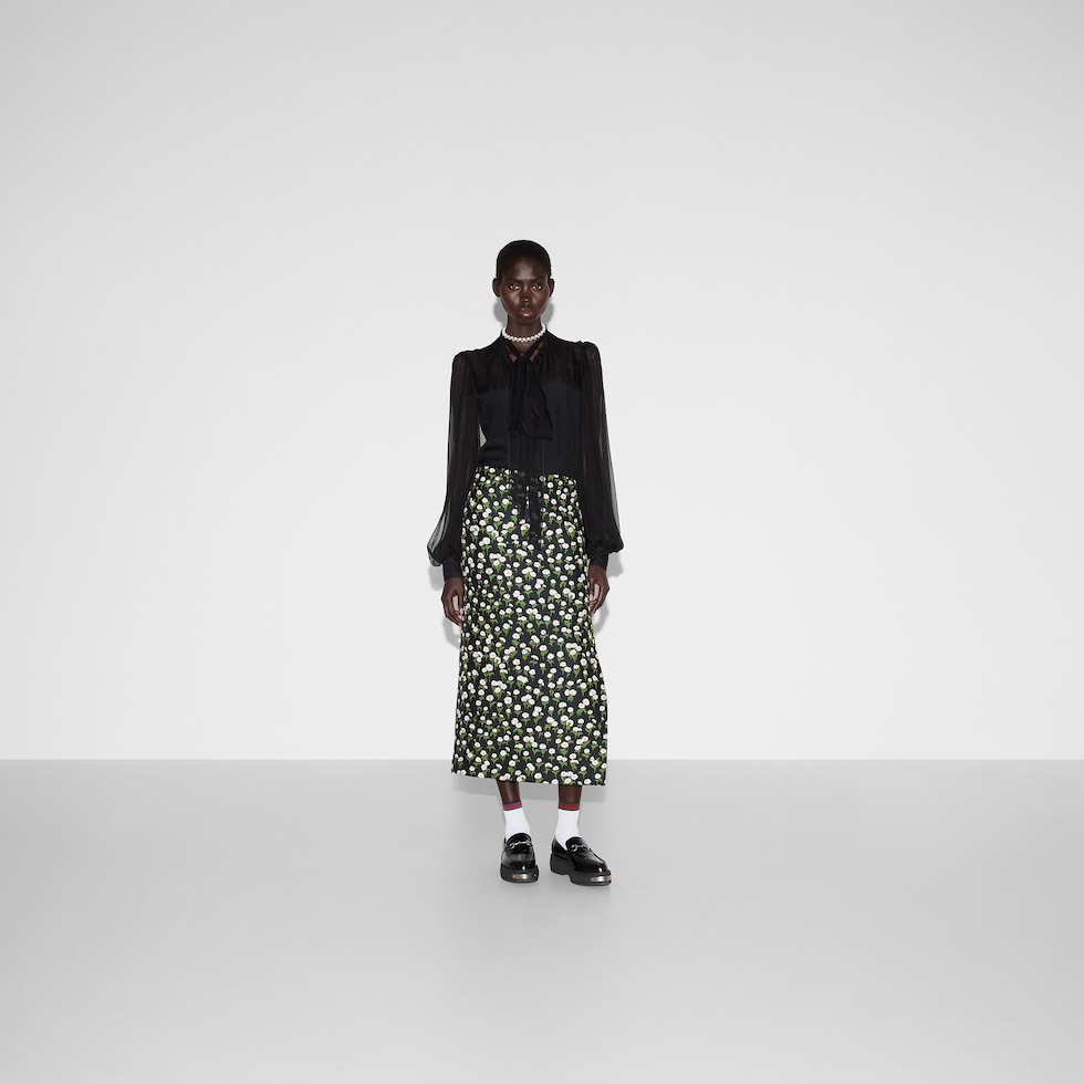 Silk chiffon shirt