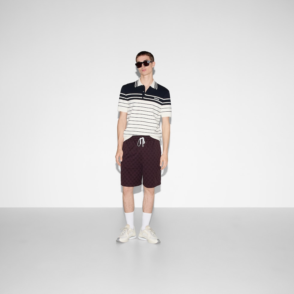 กางเกงขาสั้น GG nylon and cotton shorts