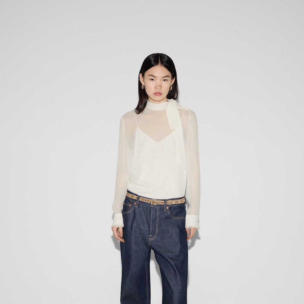 Silk georgette top