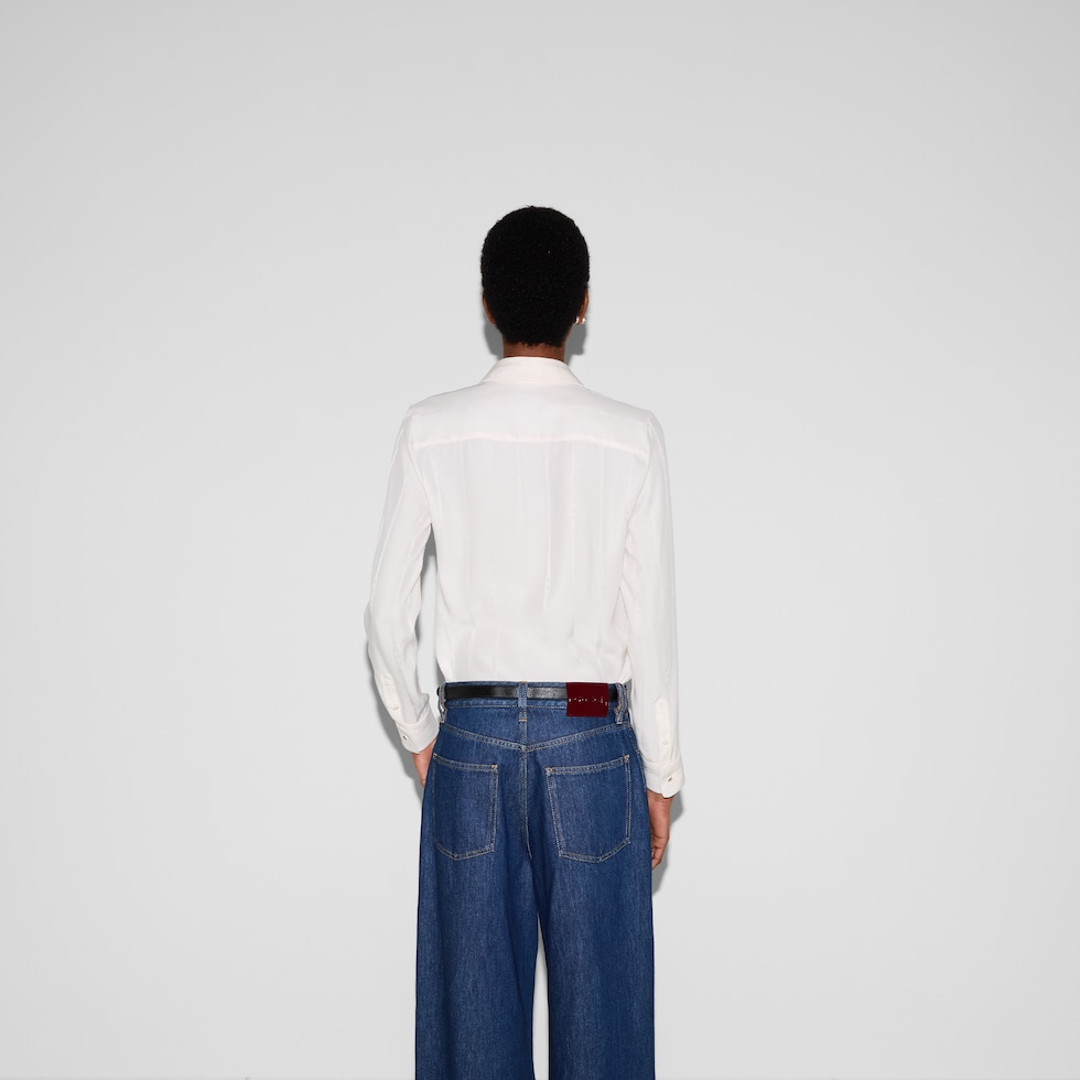Silk jacquard shirt