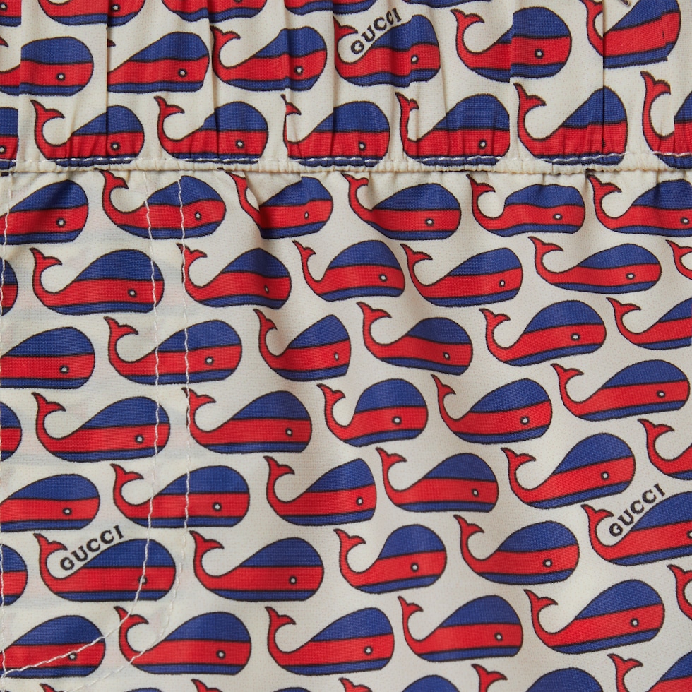 Baby printed nylon swim shorts