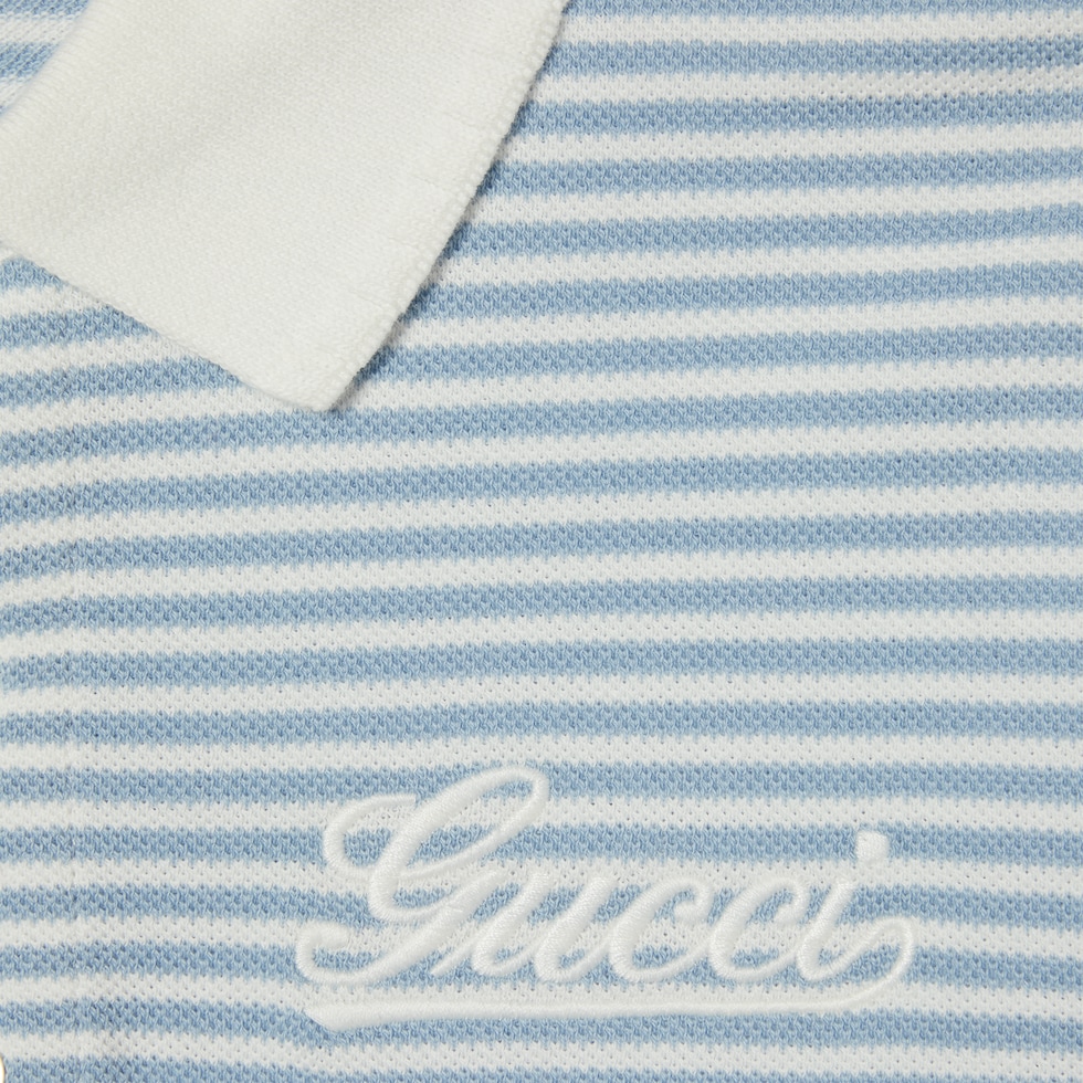 Children's embroidered cotton polo shirt