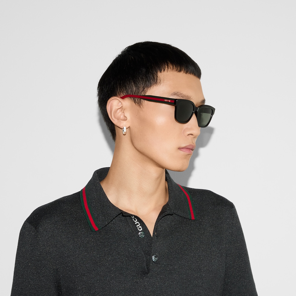 Gucci サングラス 黒 赤緑ストライプ ケース付き 楽天市場】グッチ 緑 赤（眼鏡・サングラス｜バッグ・小物