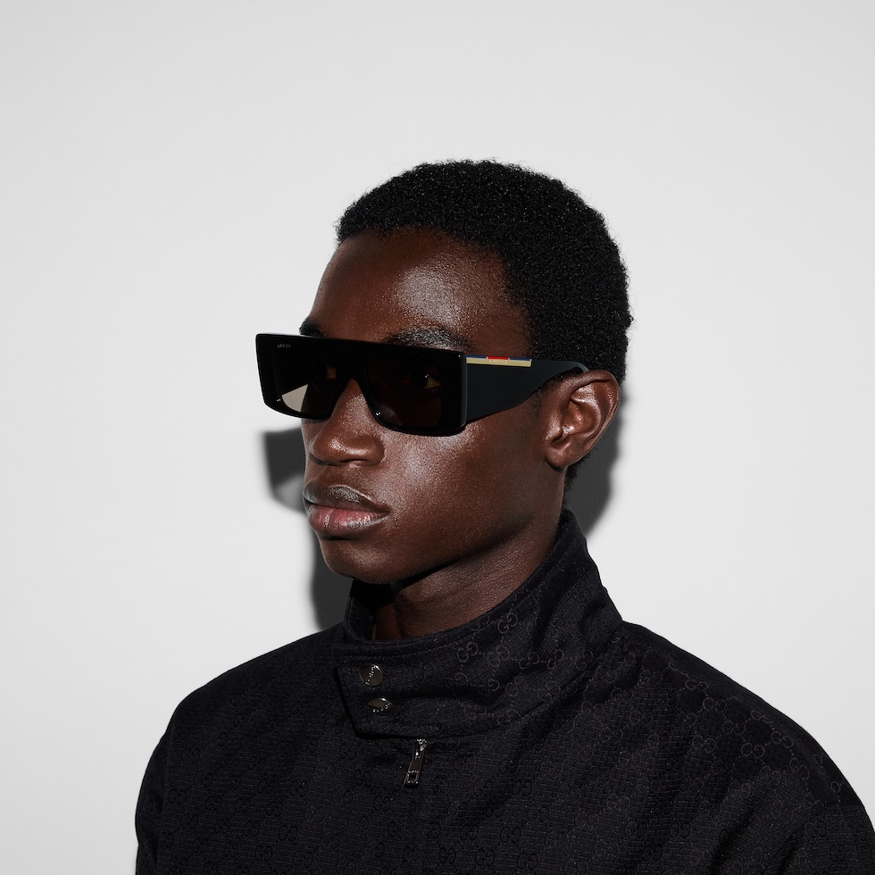 Rectangular frame sunglasses