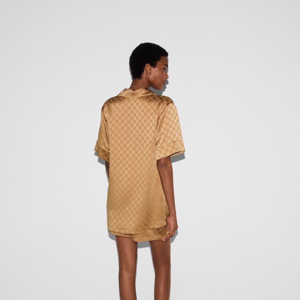 GG satin shirt
