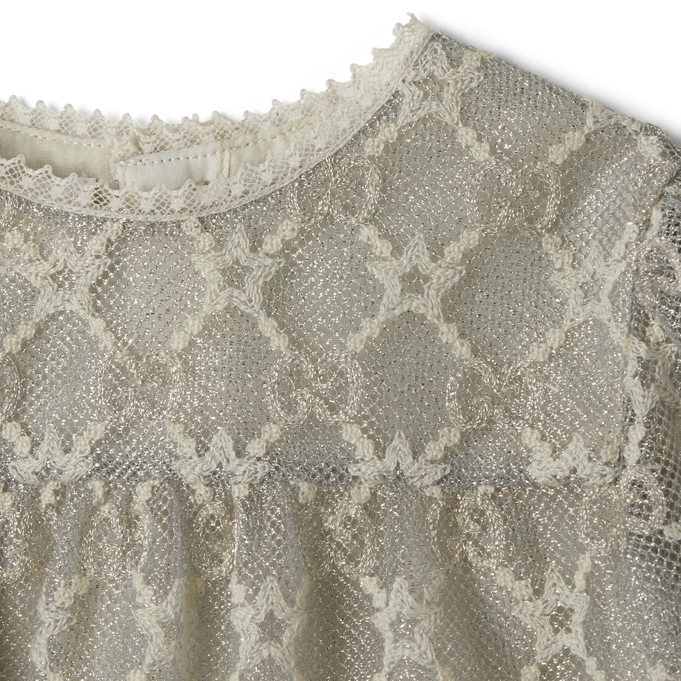 Baby GG cotton lamé dress