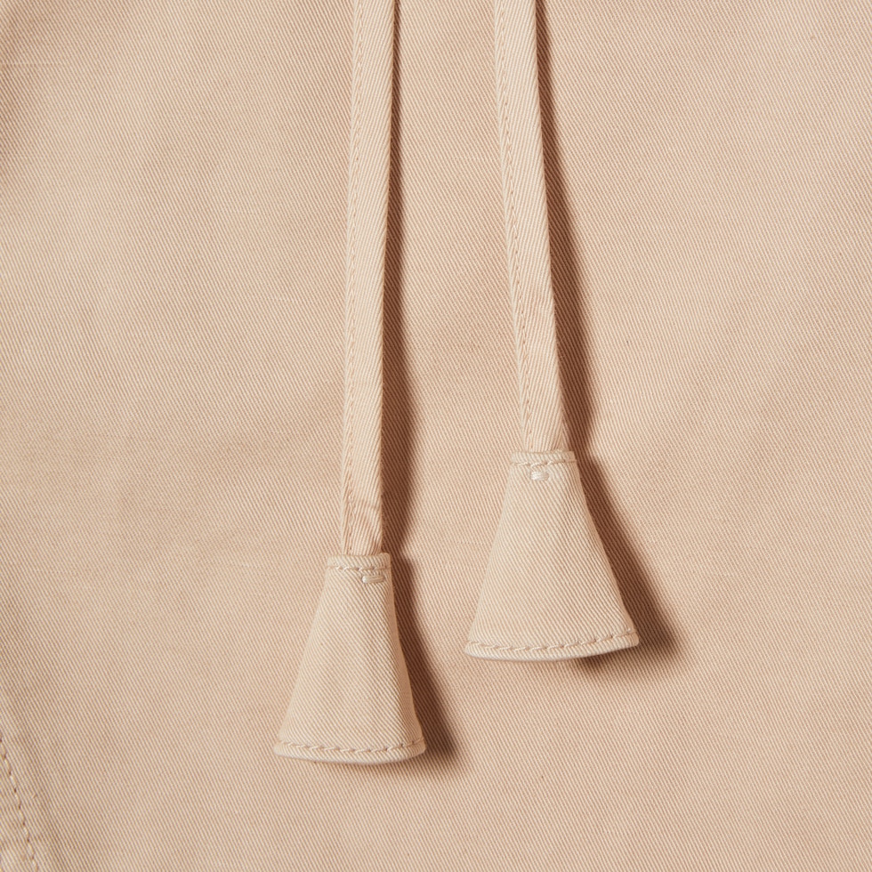 Cotton linen skirt with pleats