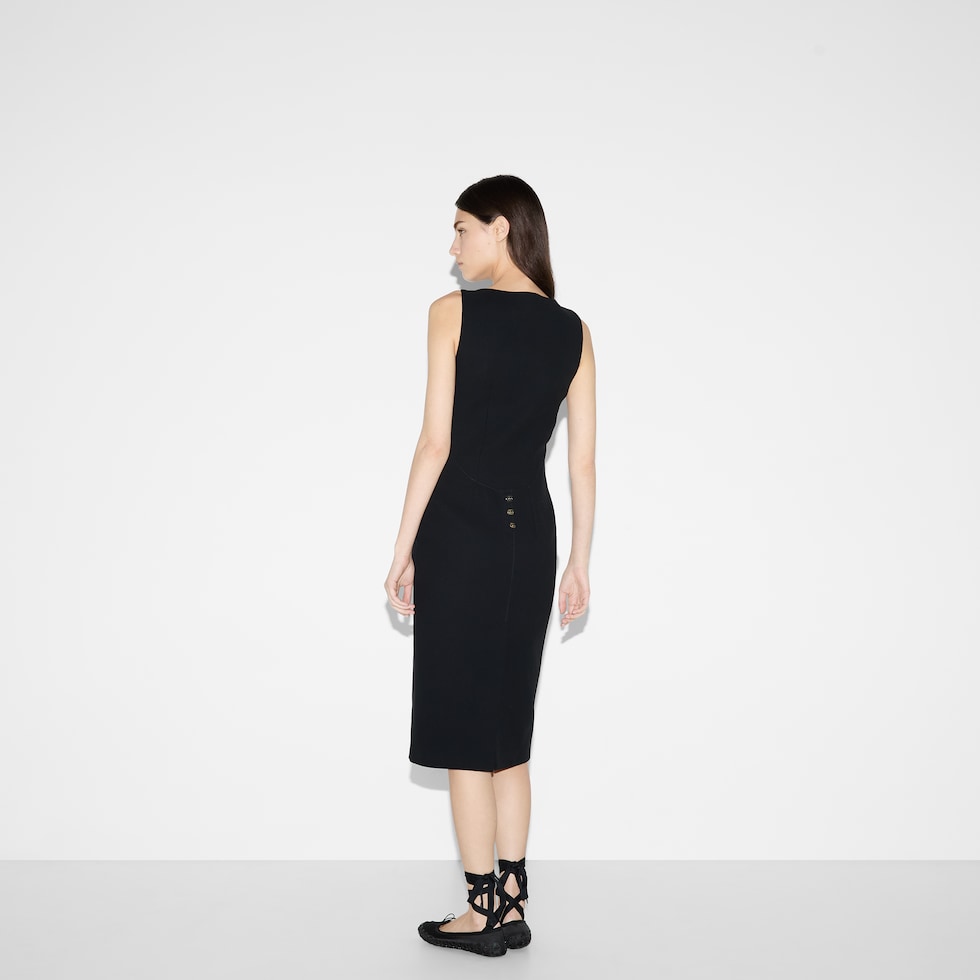 Cotton crêpe dress