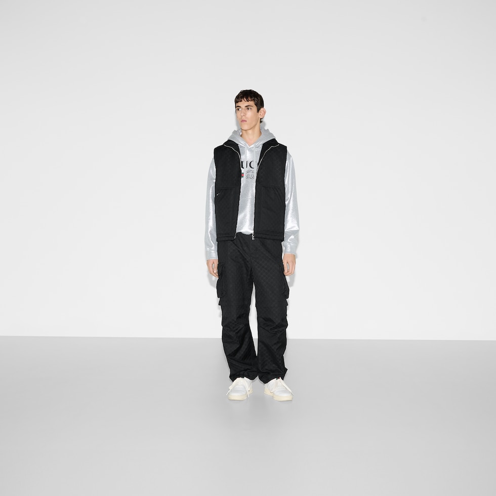 Gilet in cotone ripstop GG