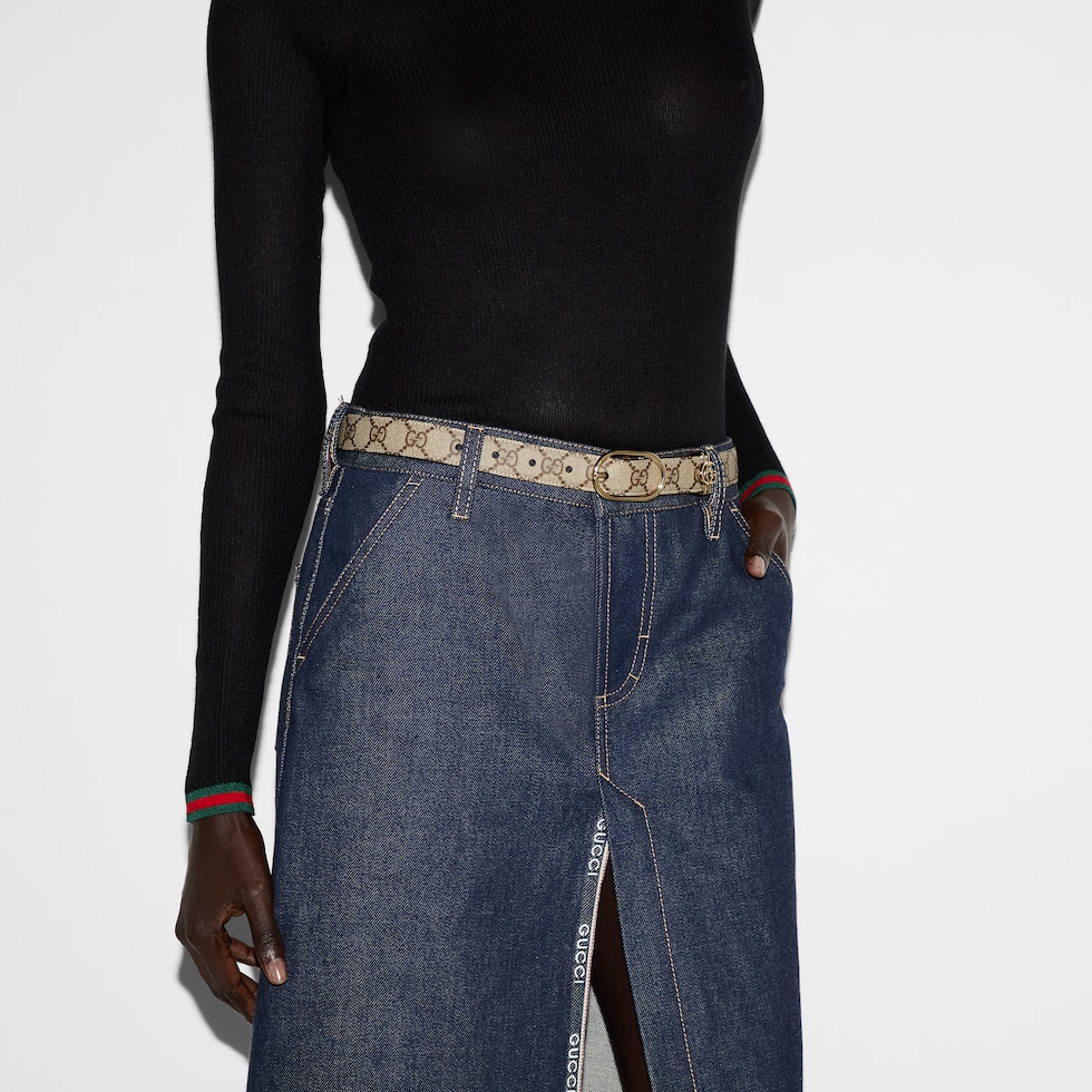 GG belt with oval buckle