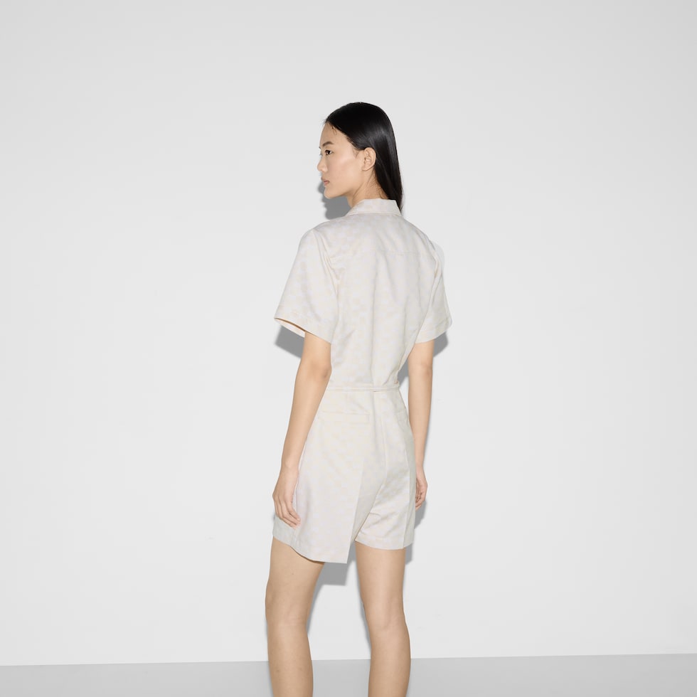 Jumpsuit aus GG Baumwollgabardine