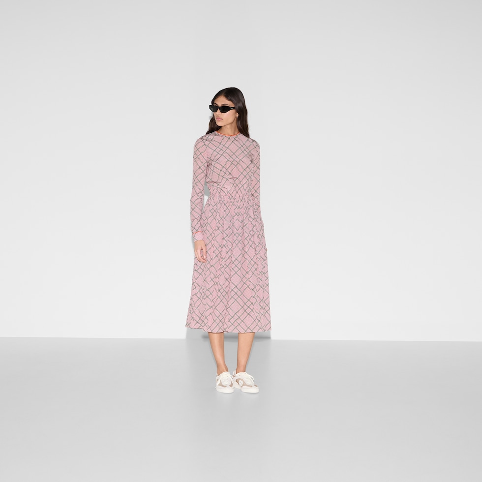 Printed silk dress