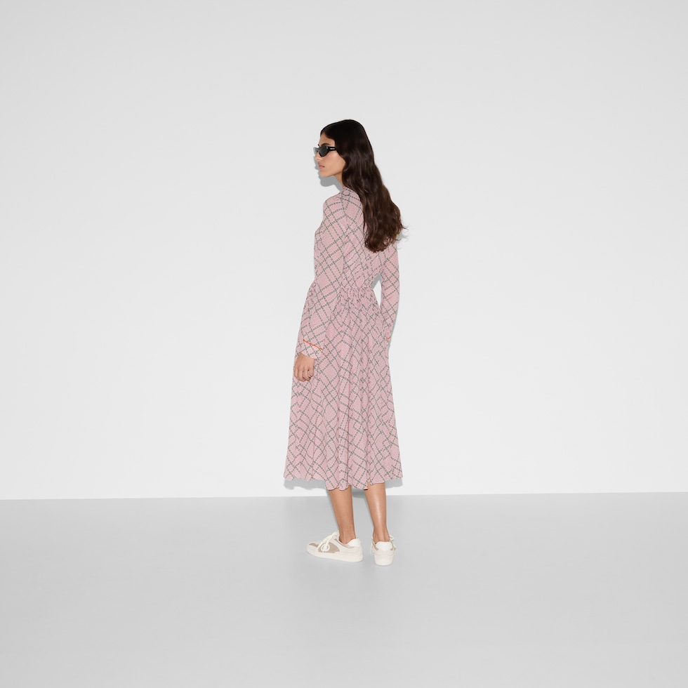Printed silk dress