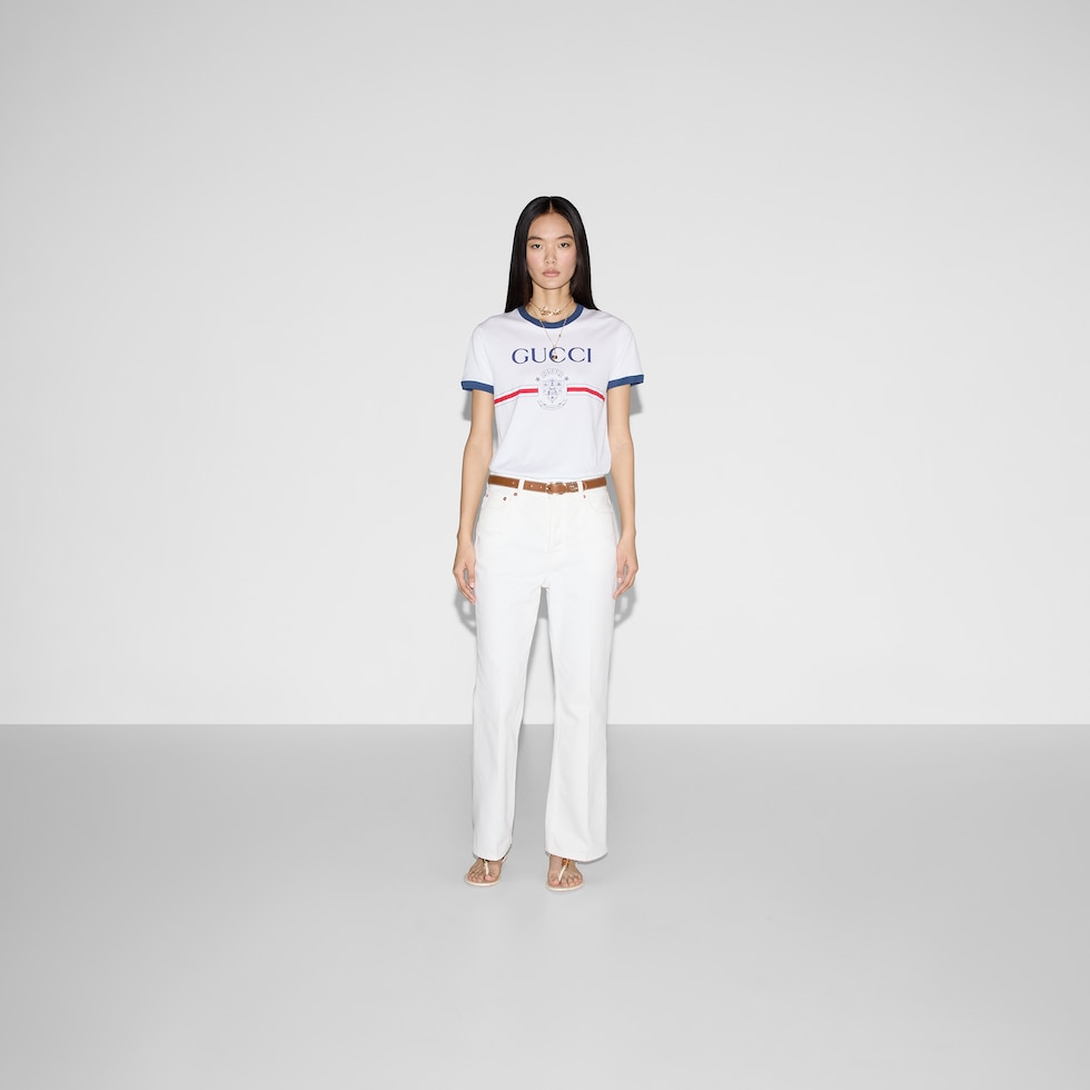 Cotton jersey T-shirt with print