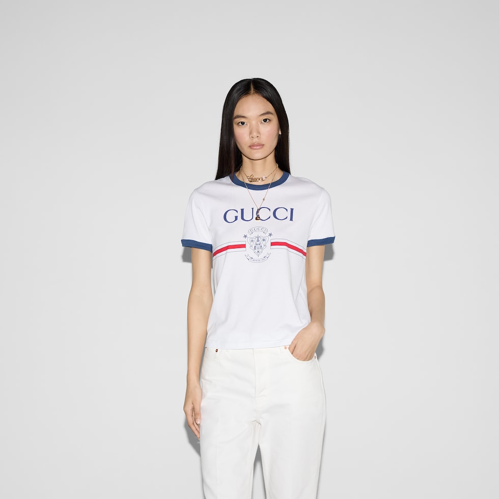 Cotton jersey T-shirt with print
