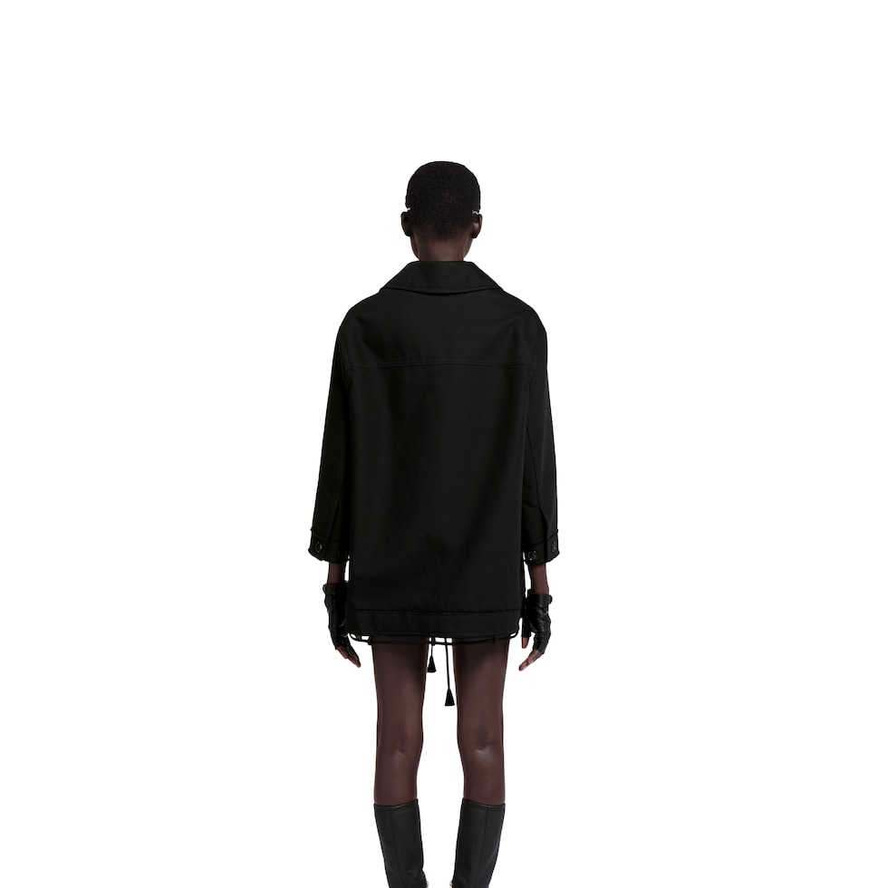 Cotton gabardine bomber jacket