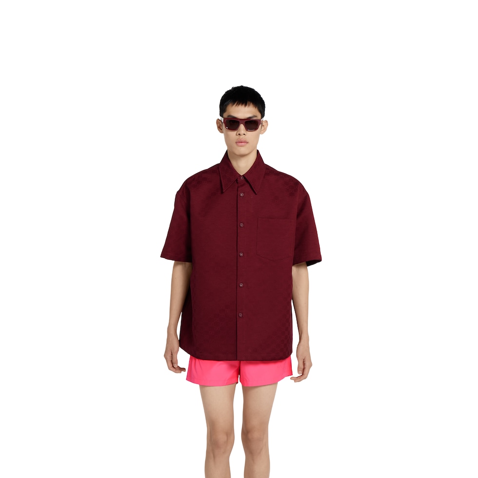 Oversize GG cotton shirt