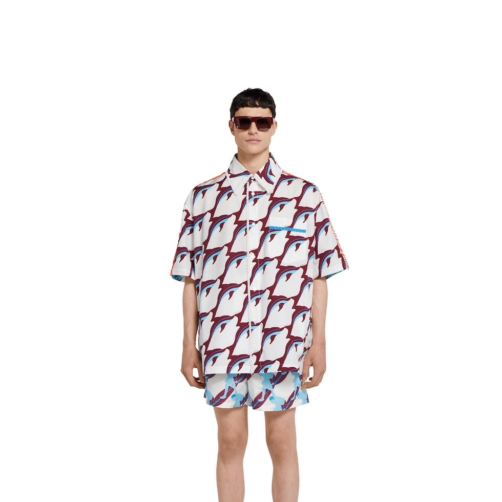 Camicia in cotone leggero stampato