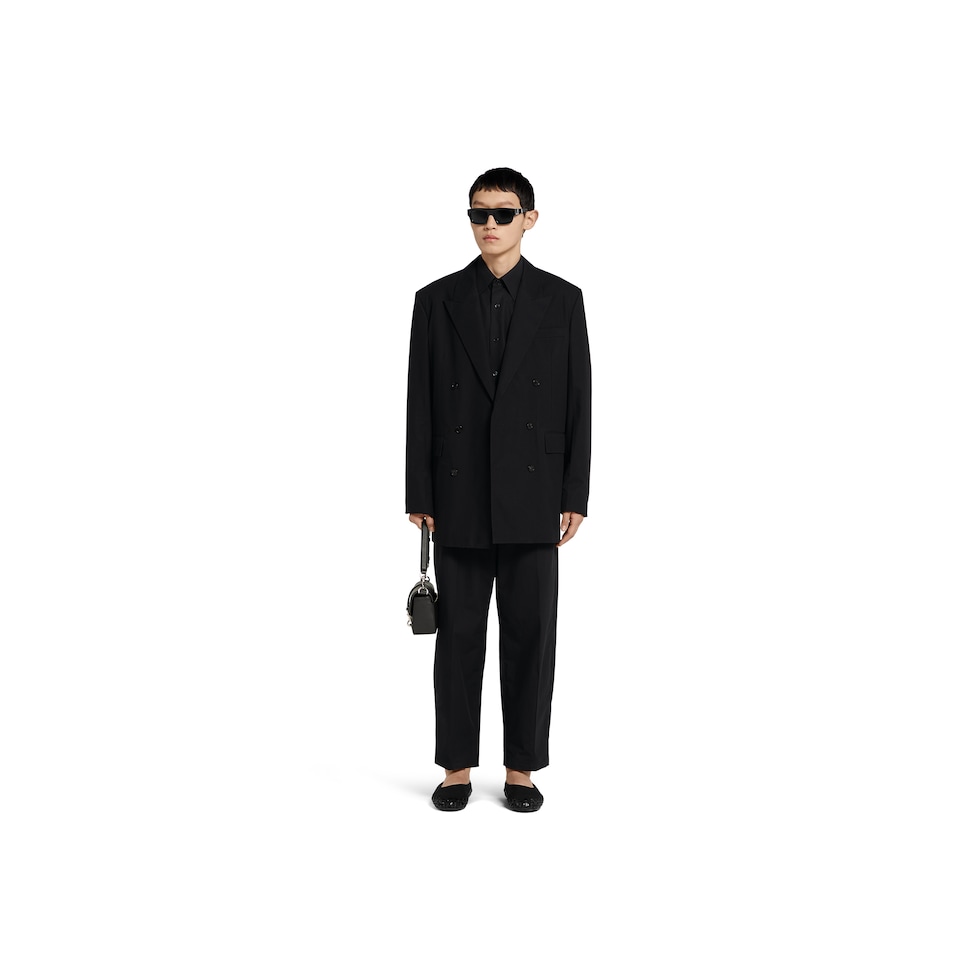 Veste en popeline de coton à double boutonnage