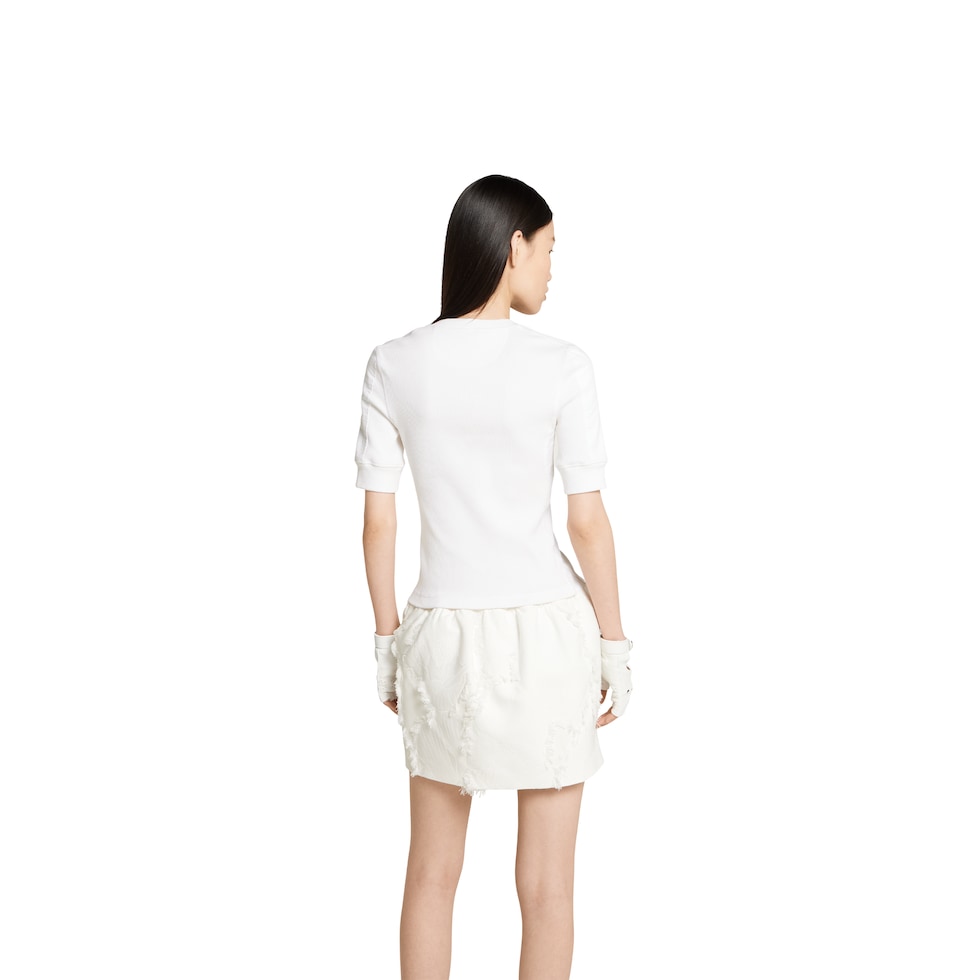 Cotton rib T-shirt