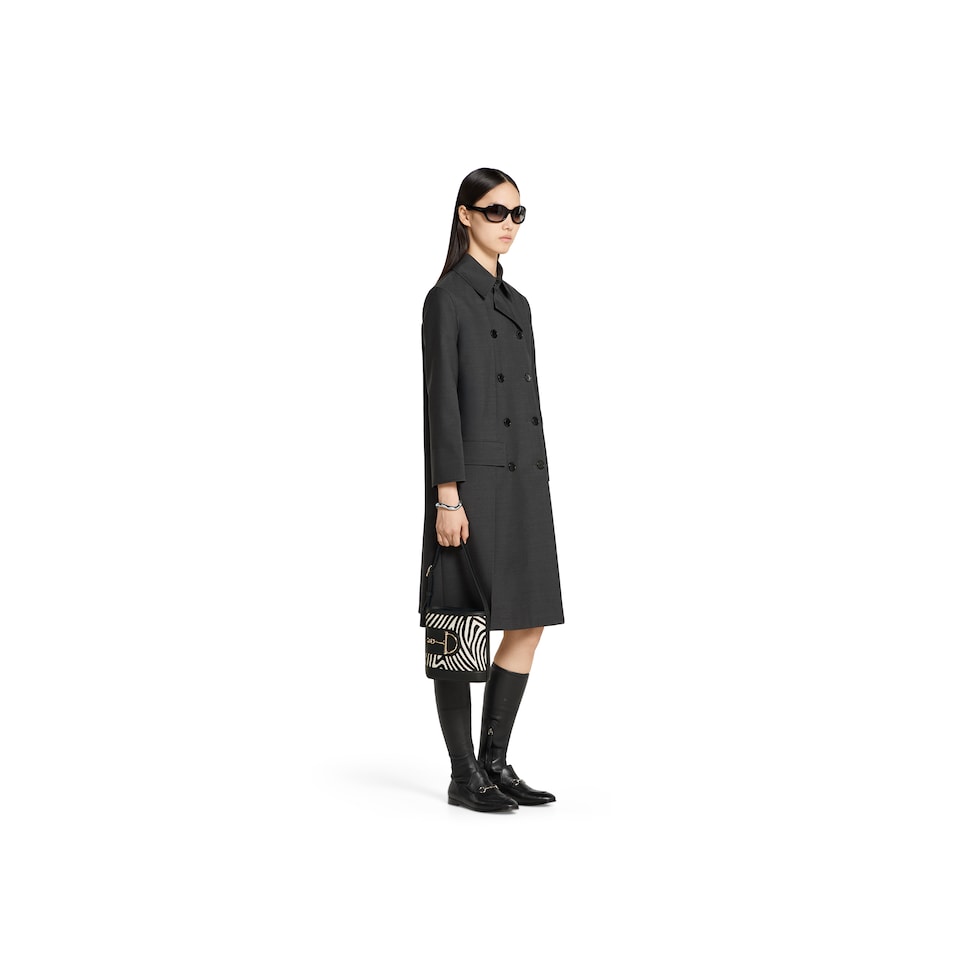 Wool double-breasted coat