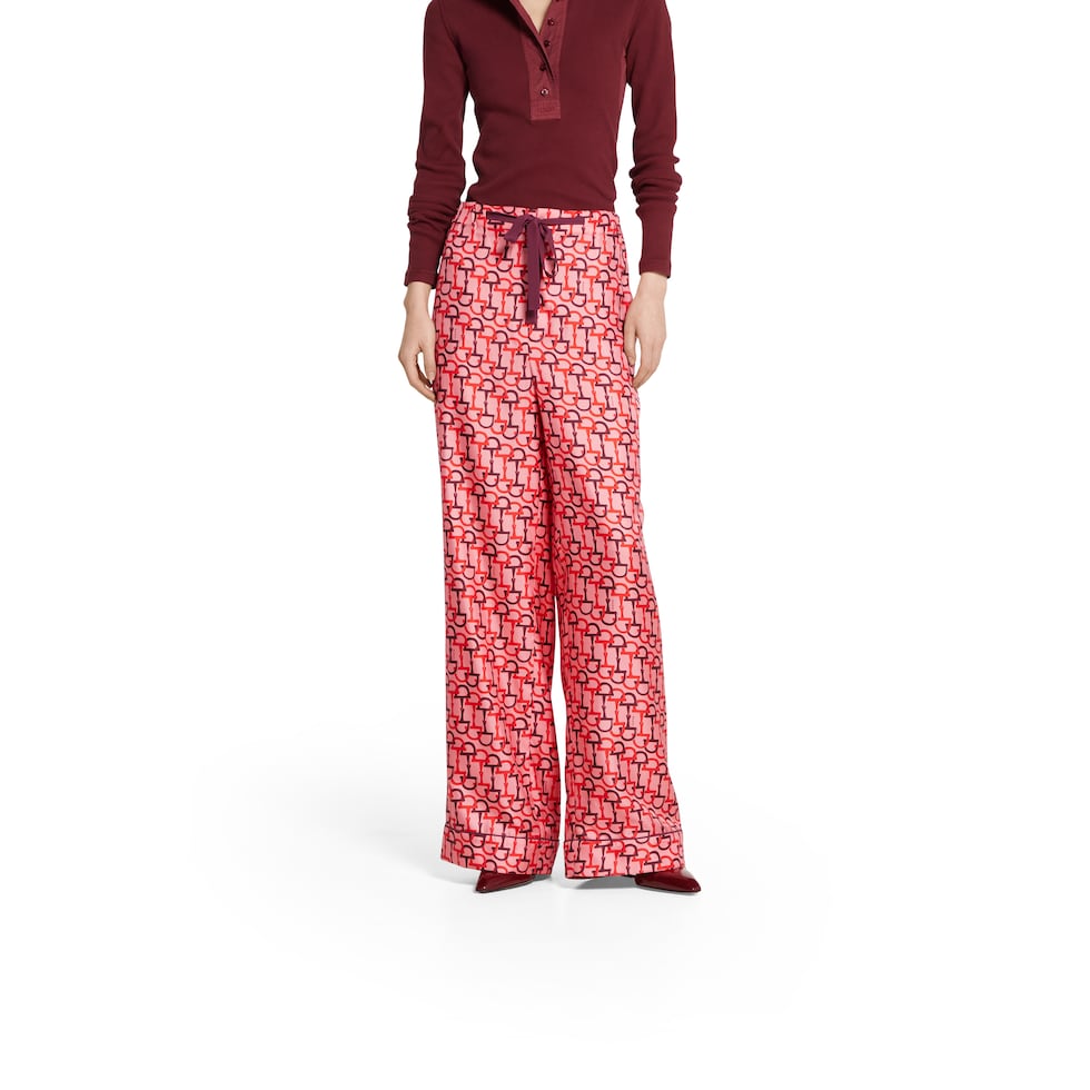 Hose aus Seide mit Print