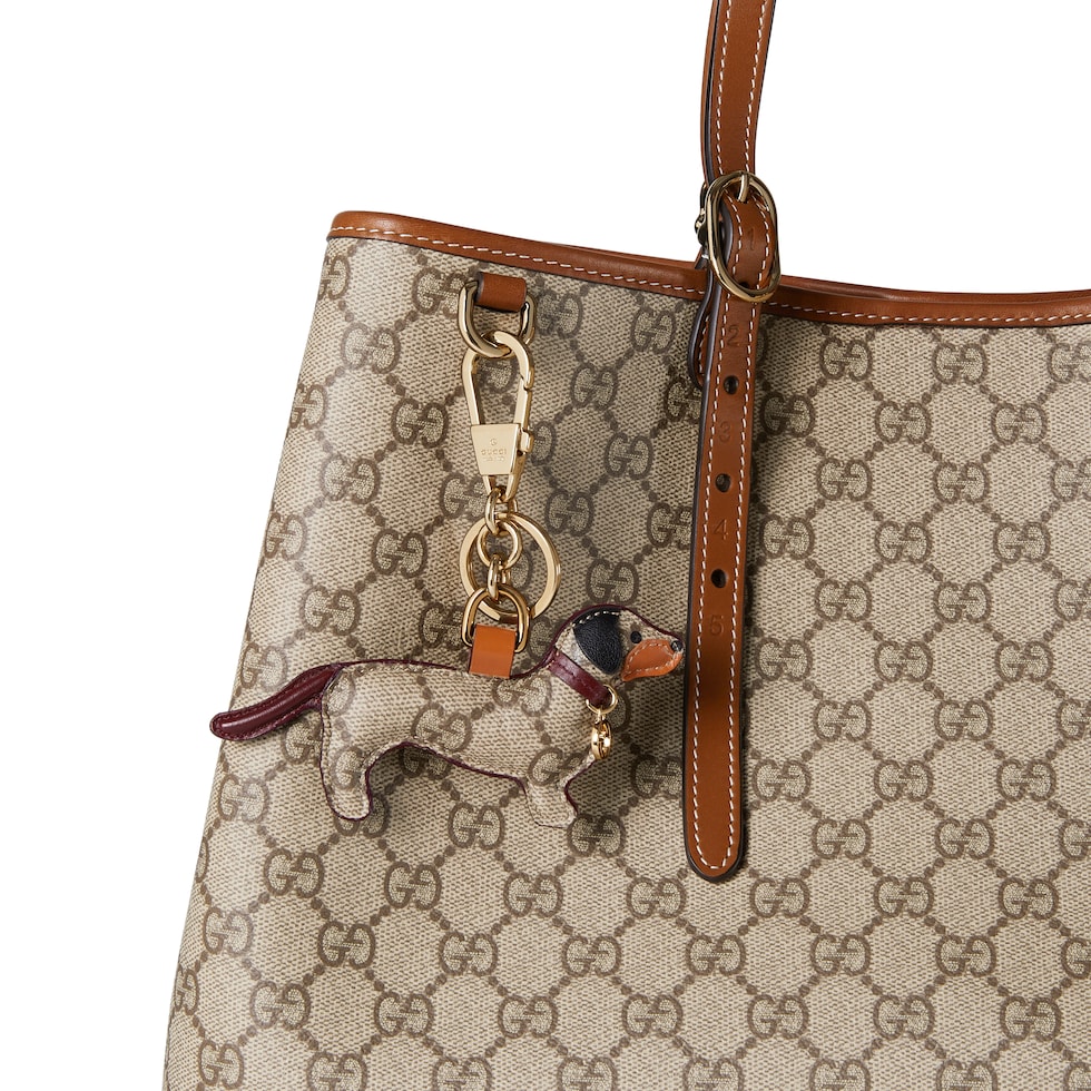 Dog-shaped bag charm