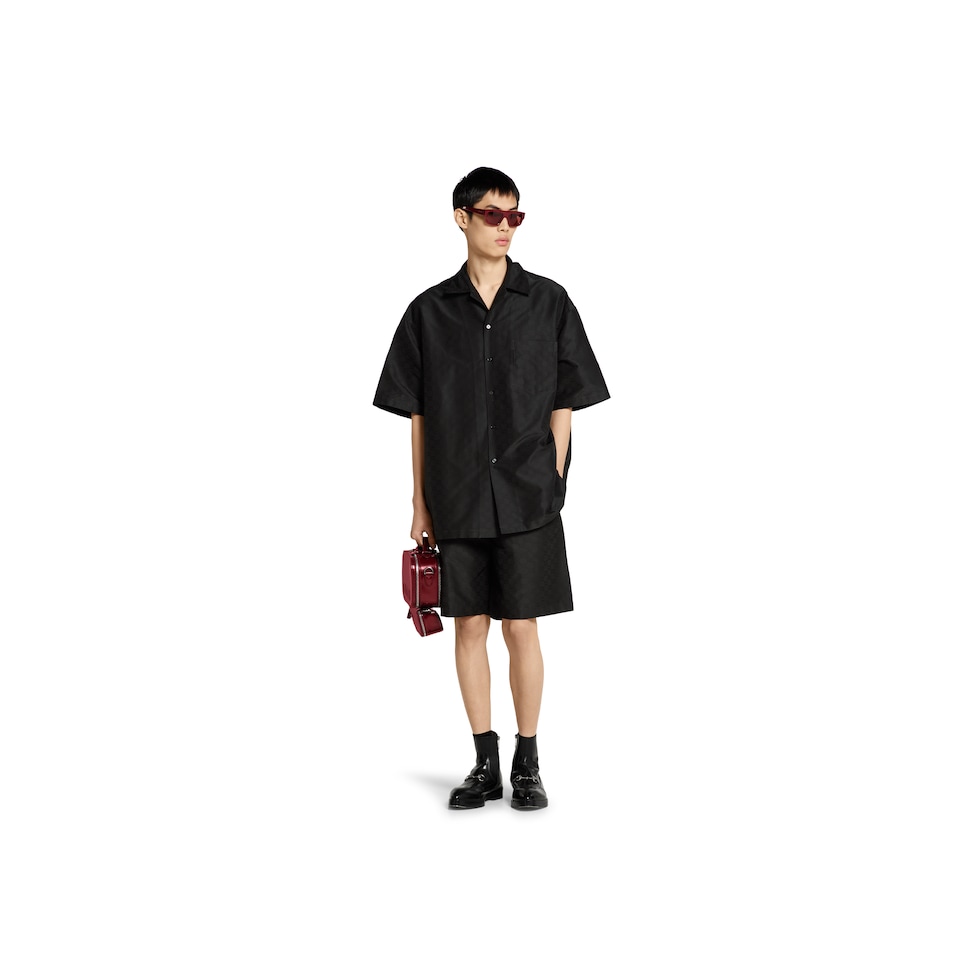 Cotton-silk GG faille shirt