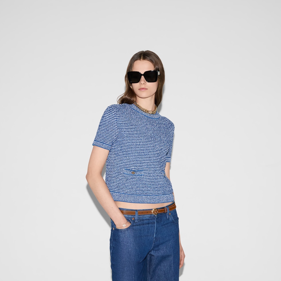 Fine cotton crewneck top