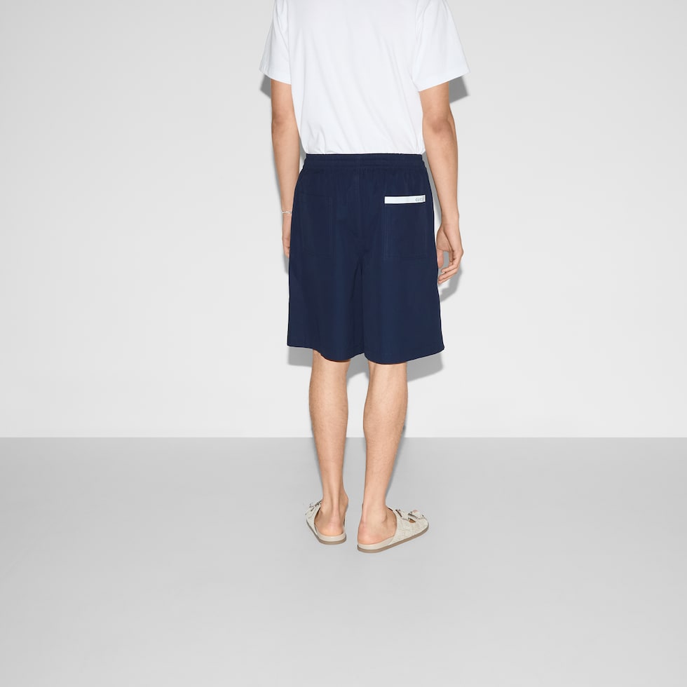Cotton poplin shorts