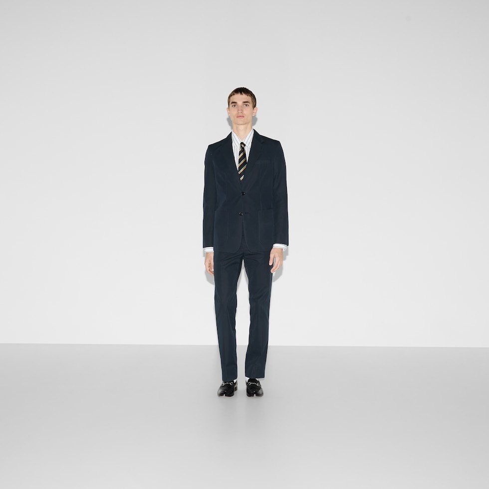 Embossed cotton twill jacket
