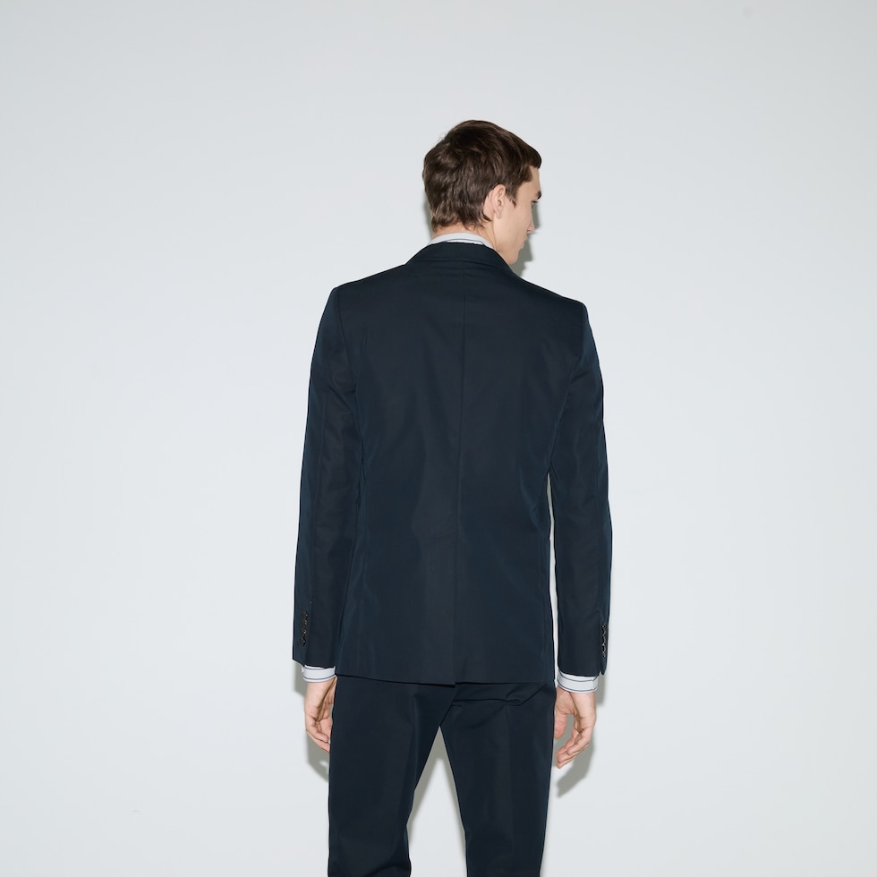 Embossed cotton twill jacket