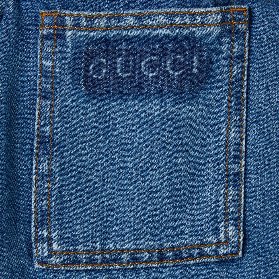 Children's lasered denim shorts