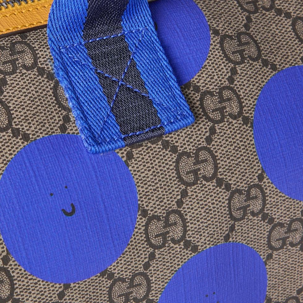 Children's printed GG top handle bag