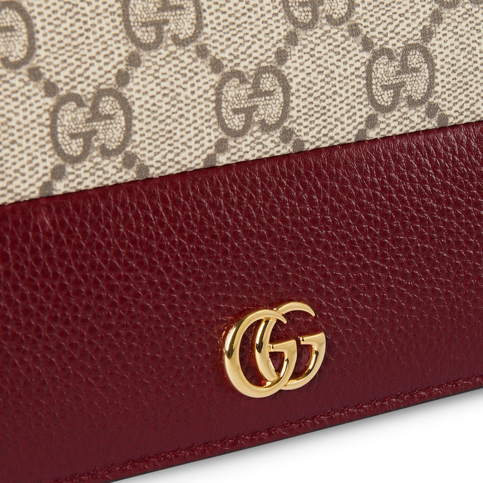 GG Marmont bi-color wallet on chain