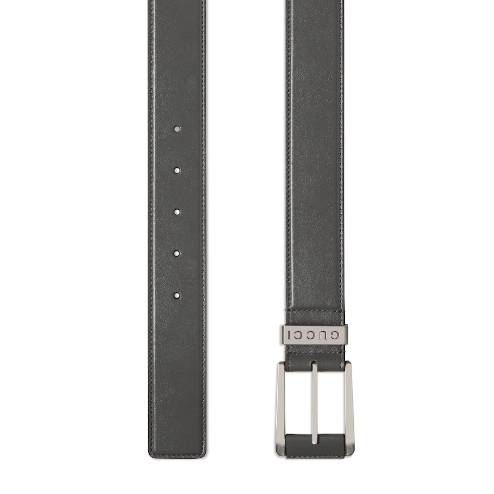 Belt with squared buckle